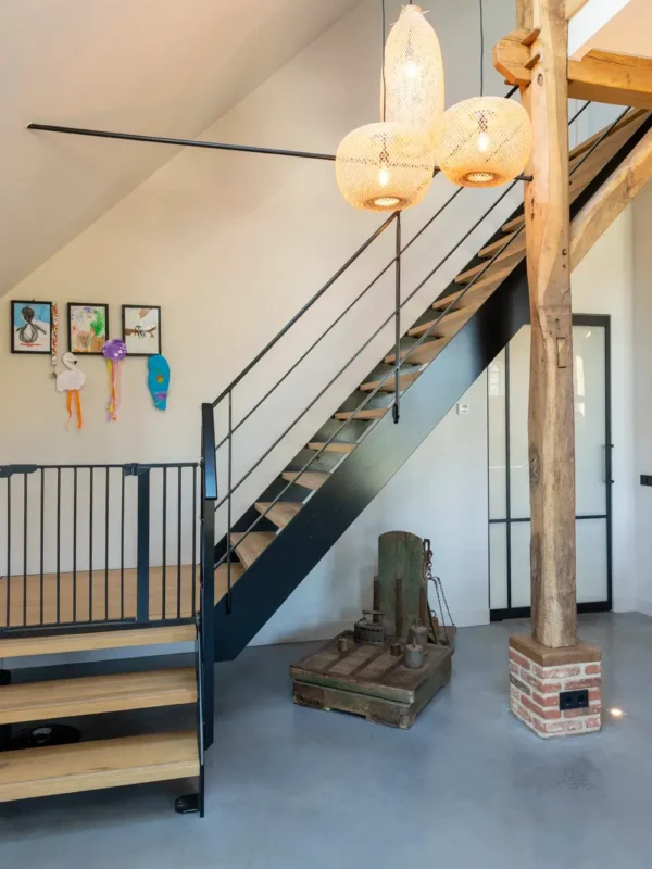 barchem trap vide modern oude boerderij balustrade7