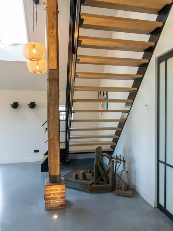 barchem trap vide modern oude boerderij balustrade8