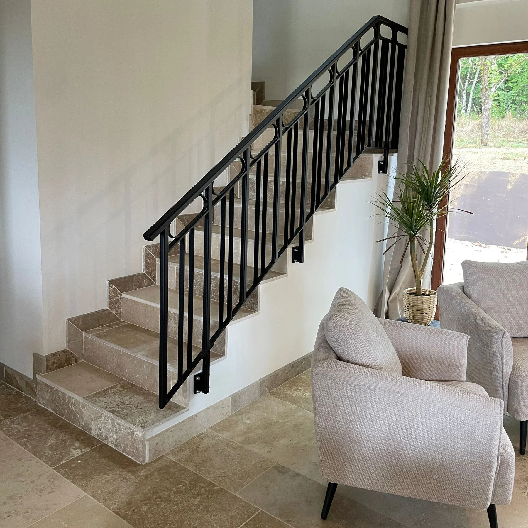 Essendieras wallon Dordogne traphek balustrade rustiek siersmeedwerk modern klassiek Lasbedrijf Schijndel, Lasbedrijf Veghel, Lasbedrijf ’s Hertogenbosch