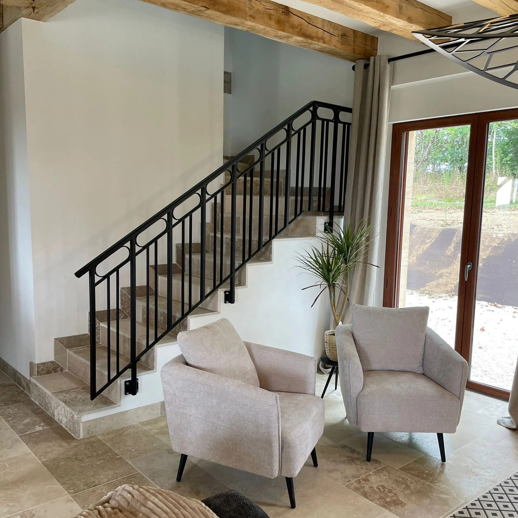 Essendieras wallon Dordogne traphek balustrade rustiek siersmeedwerk modern klassiek Lasbedrijf Schijndel, Lasbedrijf Veghel, Lasbedrijf ’s Hertogenbosch